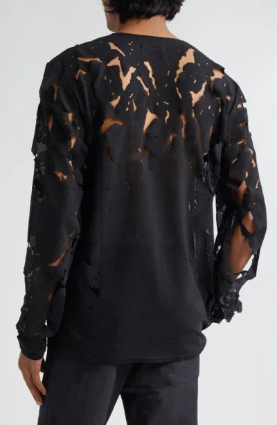 Shop Post Archive Faction 6.0 Cutout Long Sleeve T-shirt In Black