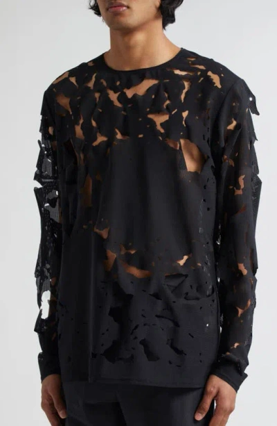 Shop Post Archive Faction 6.0 Cutout Long Sleeve T-shirt In Black