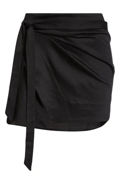 Shop Isabel Marant Berenice Cotton Wrap Skirt In Black