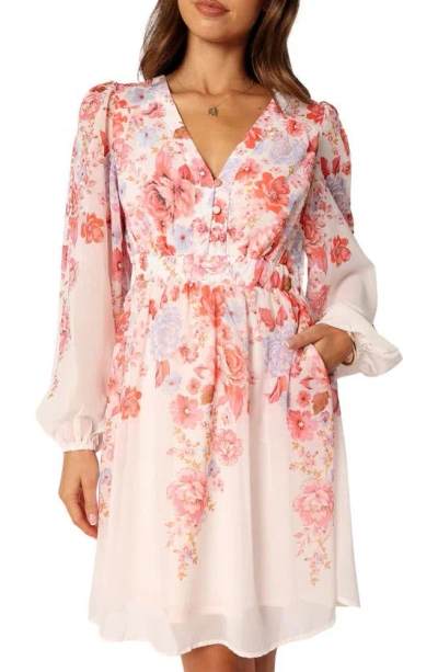 Petal And Pup Petal & Pup Hattie Floral Print Long Sleeve Dress In Multi