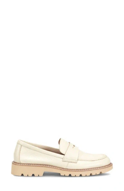 Shop Comfortiva Lug Sole Penny Loafer In Cream