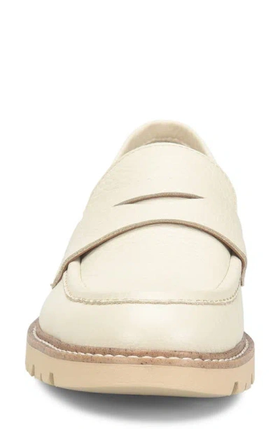 Shop Comfortiva Lug Sole Penny Loafer In Cream