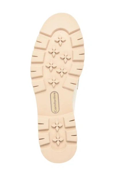 Shop Comfortiva Lug Sole Penny Loafer In Cream