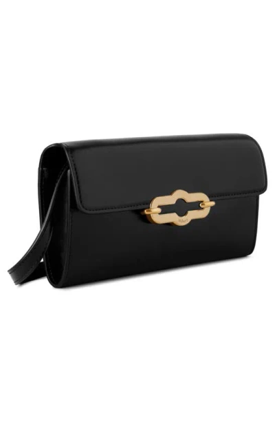 Shop Mulberry Pimlico Super Leather Wallet On A Strap In Black