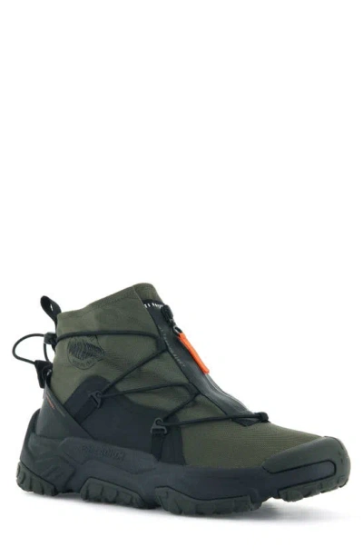 Shop Palladium Off Grid Waterproof Boot In Olive Night