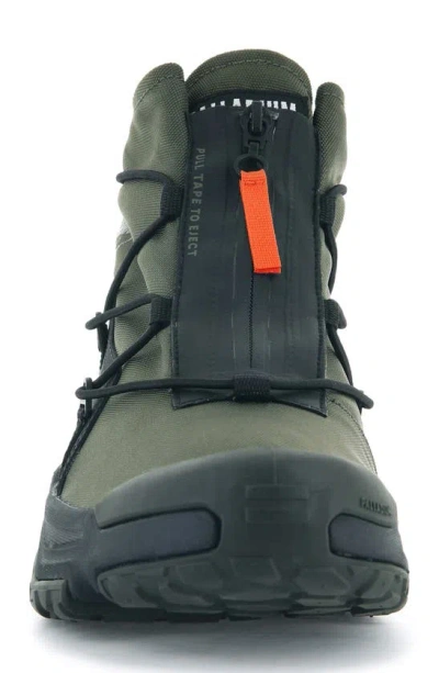 Shop Palladium Off Grid Waterproof Boot In Olive Night