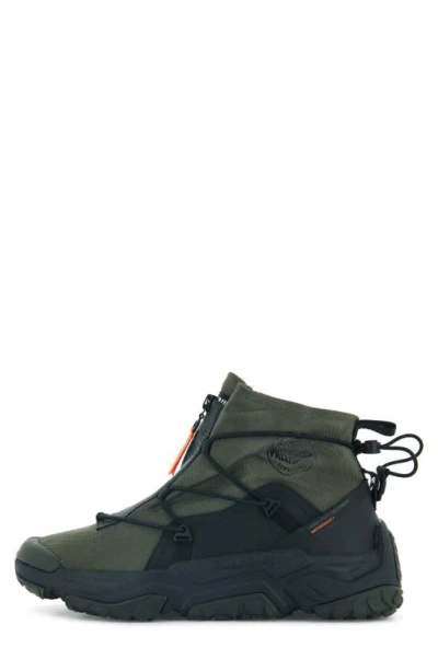 Shop Palladium Off Grid Waterproof Boot In Olive Night