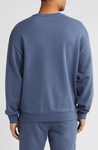 Shop Alo Yoga Alo Chill Crewneck Sweatshirt In Bluestone