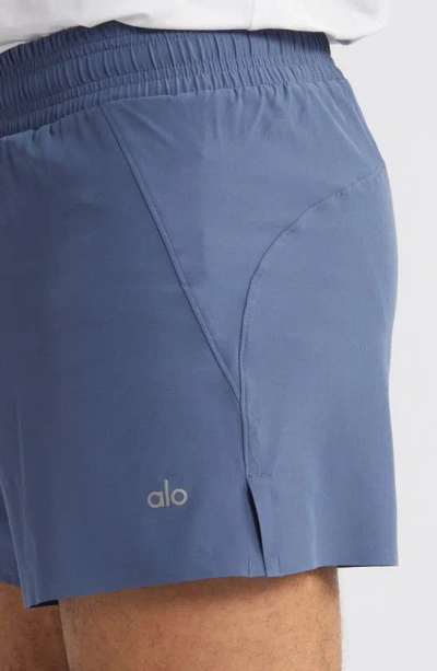 Shop Alo Yoga Alo Adapt Running Shorts In Bluestone