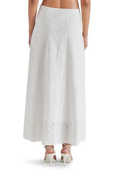 Shop Steve Madden Amalia Eyelet Embroidered Cotton Maxi Skirt In White
