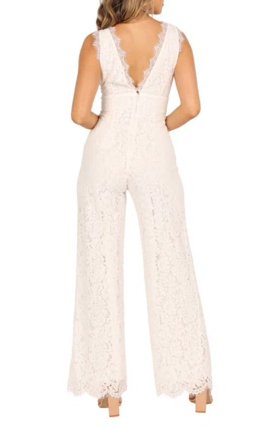 Petal And Pup Petal & Pup Eloise Cotton Blend Lace Jumpsuit In White