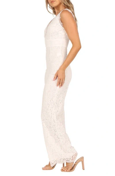 Petal And Pup Petal & Pup Eloise Cotton Blend Lace Jumpsuit In White