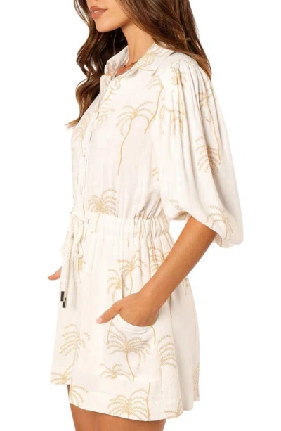 Petal And Pup Petal & Pup Gina Palm Print Romper In Red