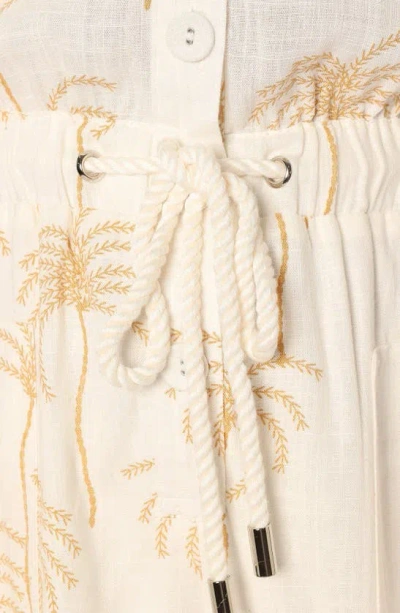 Petal And Pup Petal & Pup Gina Palm Print Romper In Red