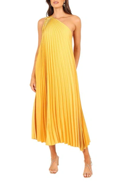 Petal And Pup Petal & Pup Cali Pleated One-shoulder Maxi Dress In Pattern