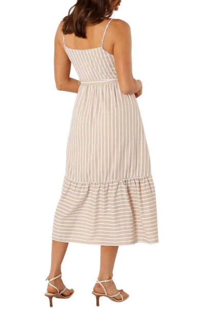 Petal And Pup Petal & Pup Odette Stripe Midi Dress In Neutral