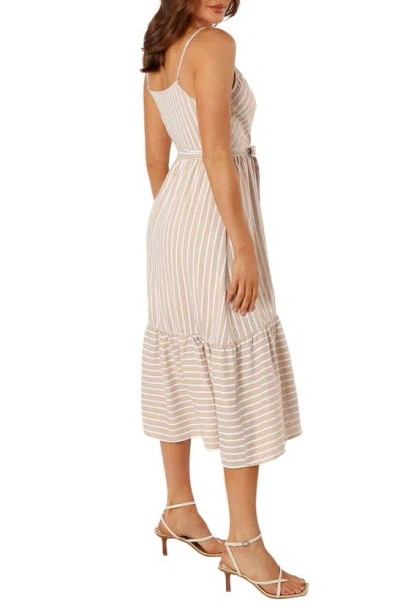 Petal And Pup Petal & Pup Odette Stripe Midi Dress In Neutral