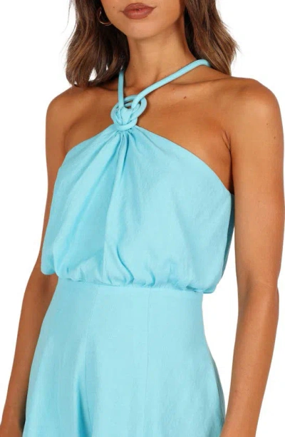 Petal And Pup Petal & Pup Nadine Halter Romper In Blue