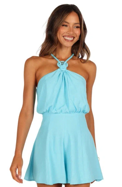 Petal And Pup Petal & Pup Nadine Halter Romper In Blue