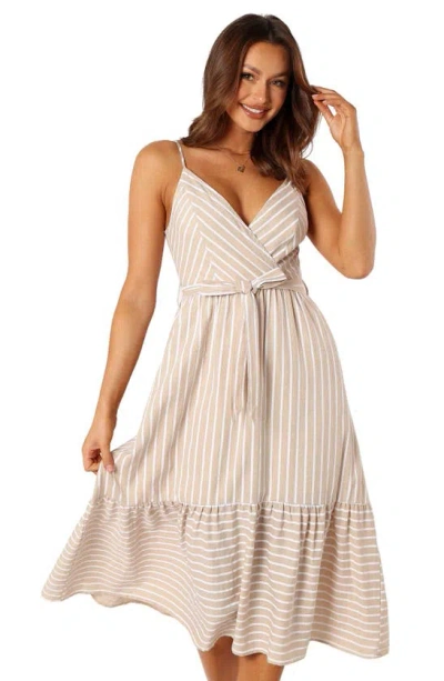 Petal And Pup Petal & Pup Odette Stripe Midi Dress In Neutral