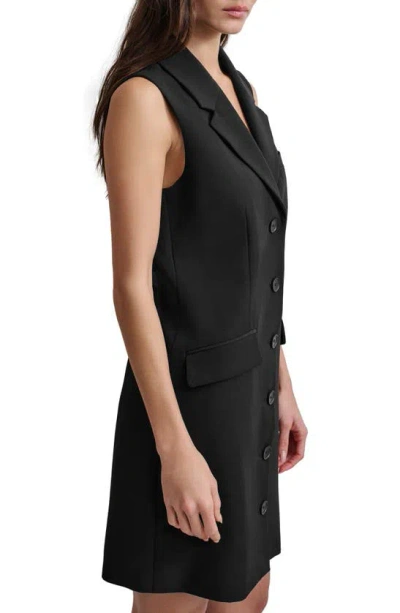 Shop Dkny Sleeveless Coat Dress In Black