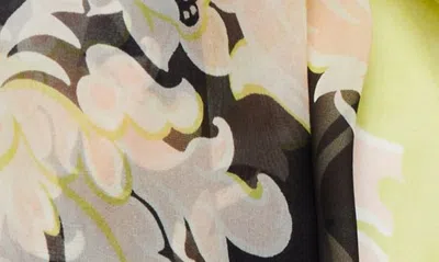 Shop Etro Floral Print Silk Scarf In X0810 Black