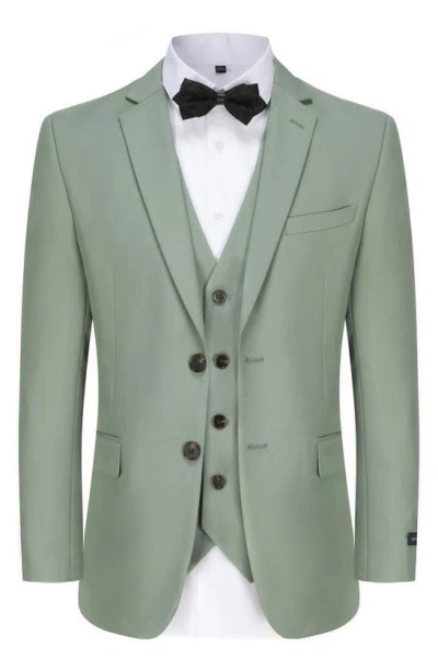 Shop Braveman Premium Slim Fit 3-piece Suit In Sage