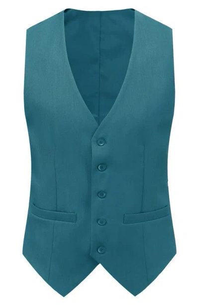 Braveman Premium Slim Fit 3-piece Suit In Sea Green