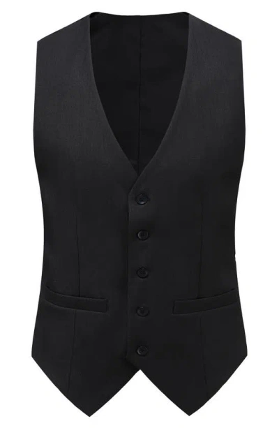 Braveman Premium Slim Fit 3-piece Suit In Black