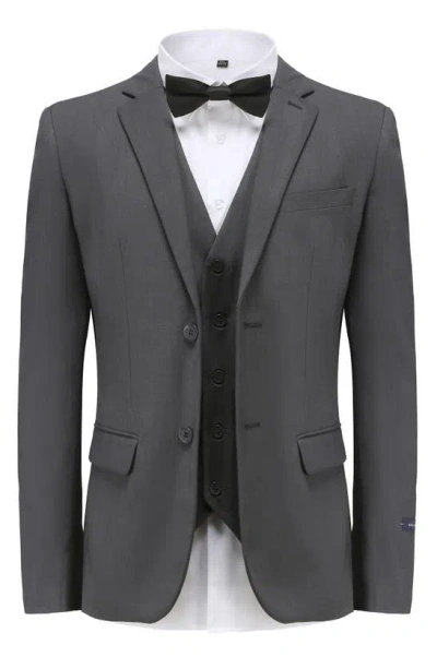Braveman Premium Slim Fit 3-piece Suit In Charcoal