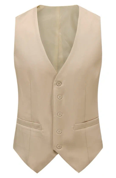 Braveman Premium Slim Fit 3-piece Suit In Tan