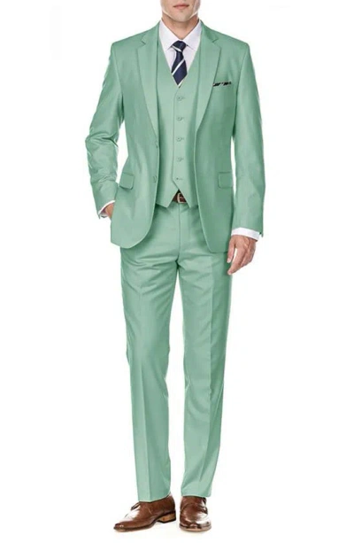 Shop Braveman Premium Slim Fit 3-piece Suit In Mint