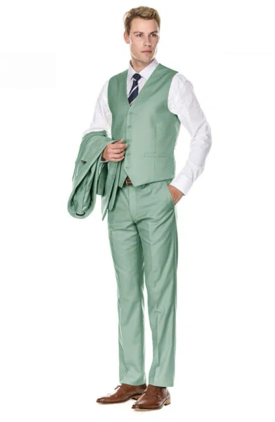 Braveman Premium Slim Fit 3-piece Suit In Mint