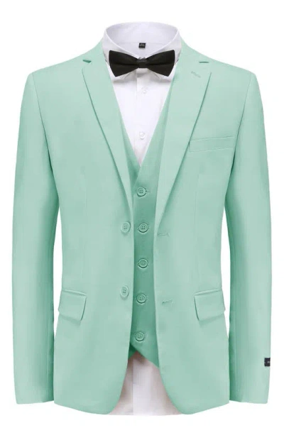 Braveman Premium Slim Fit 3-piece Suit In Mint