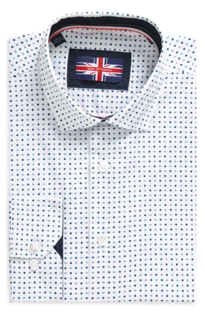 Shop Soul Of London Mini Dot Dress Shirt In White