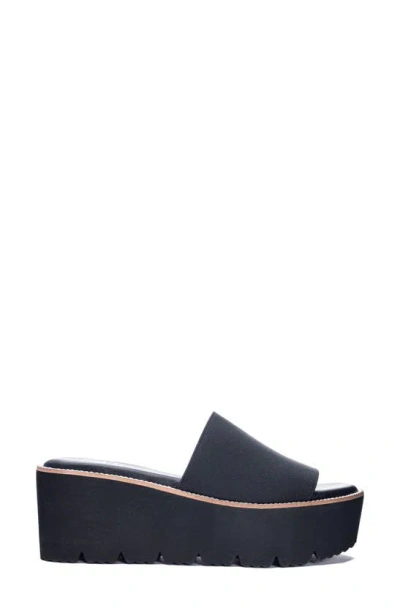 Dirty Laundry Pivot Platform Slide Sandal In Black