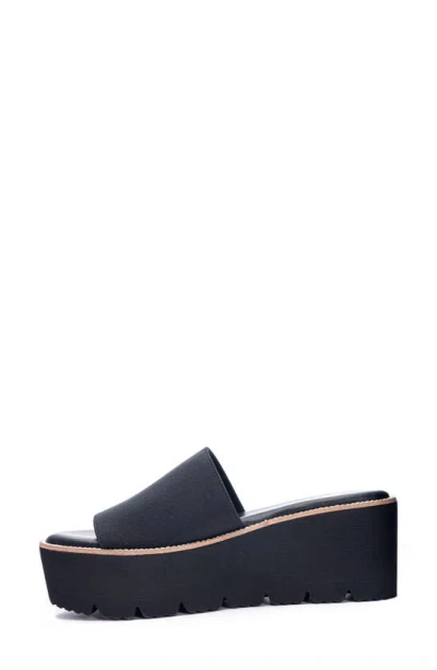 Dirty Laundry Pivot Platform Slide Sandal In Black