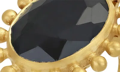 Shop Bony Levy Black Sapphire Ring In 18k Yellow Gold