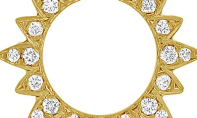 Shop Bony Levy Solstice 18k Gold Diamond Open Circle Pendant Necklace In 18k Yellow Gold