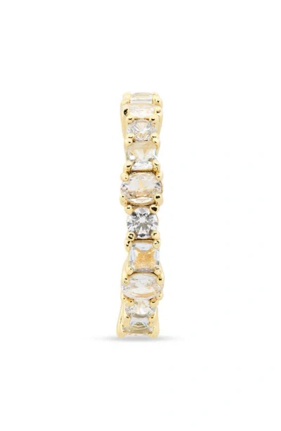 Shop Covet Mixed Cut Sapphire Eternity Band Ring In Gold
