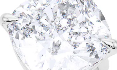Hautecarat Floating Cushion Lab Created Diamond Ring In 18k White Gold