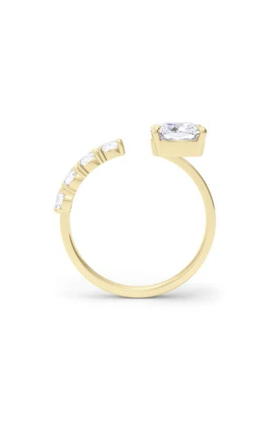 Shop Hautecarat Floating Cushion Lab Created Diamond Ring In 18k Yellow Gold