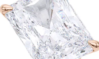 Shop Hautecarat Floating Radiant Lab Created Diamond Ring In 18k Rose Gold
