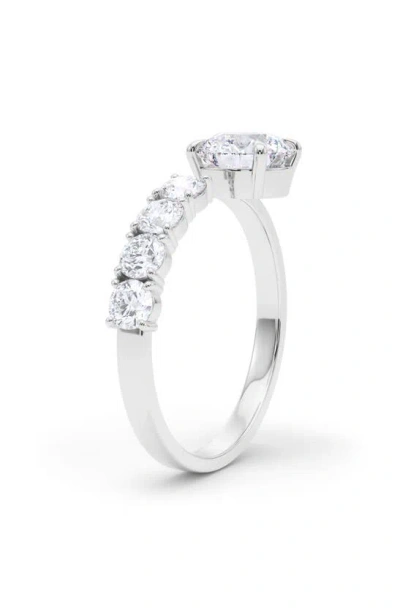 Hautecarat Floating Round Lab Created Diamond Ring In 18k White Gold
