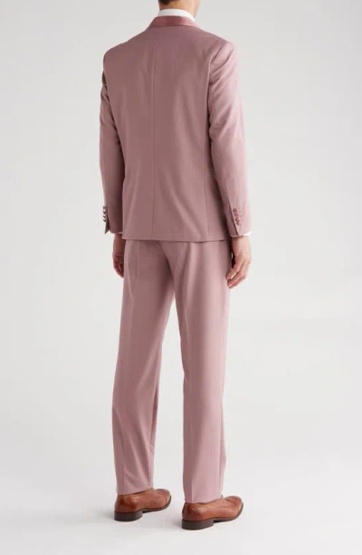 Gino Vitale Premium Slim Fit 3-piece Suit In Dusty Rose