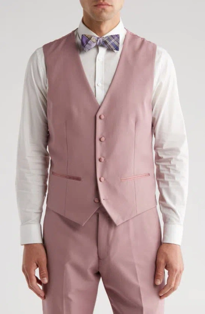 Shop Gino Vitale Premium Slim Fit 3-piece Tuxedo In Dusty Rose