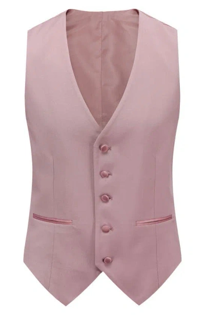 Gino Vitale Premium Slim Fit 3-piece Suit In Dusty Rose