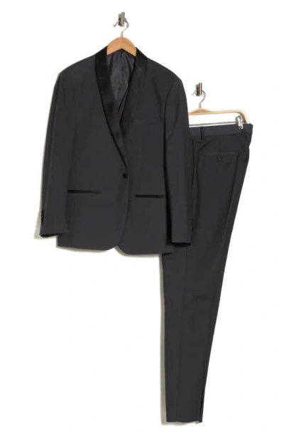 Gino Vitale Premium Slim Fit 3-piece Suit In Charcoal