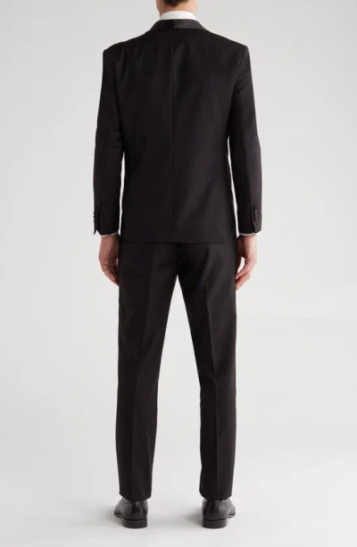 Shop Gino Vitale Premium Slim Fit 3-piece Tuxedo In Black