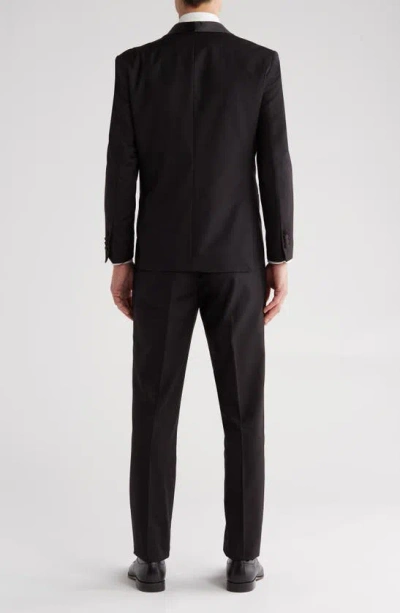 Gino Vitale Premium Slim Fit 3-piece Suit In Black